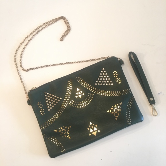 ✨Festival Season✨ MMS Green & Gold Bag - Picture 3 of 8